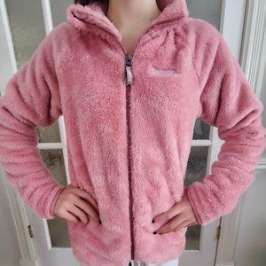 Kids  BENCH Teen Fluffy pink zip up sweatshirt XL size 14